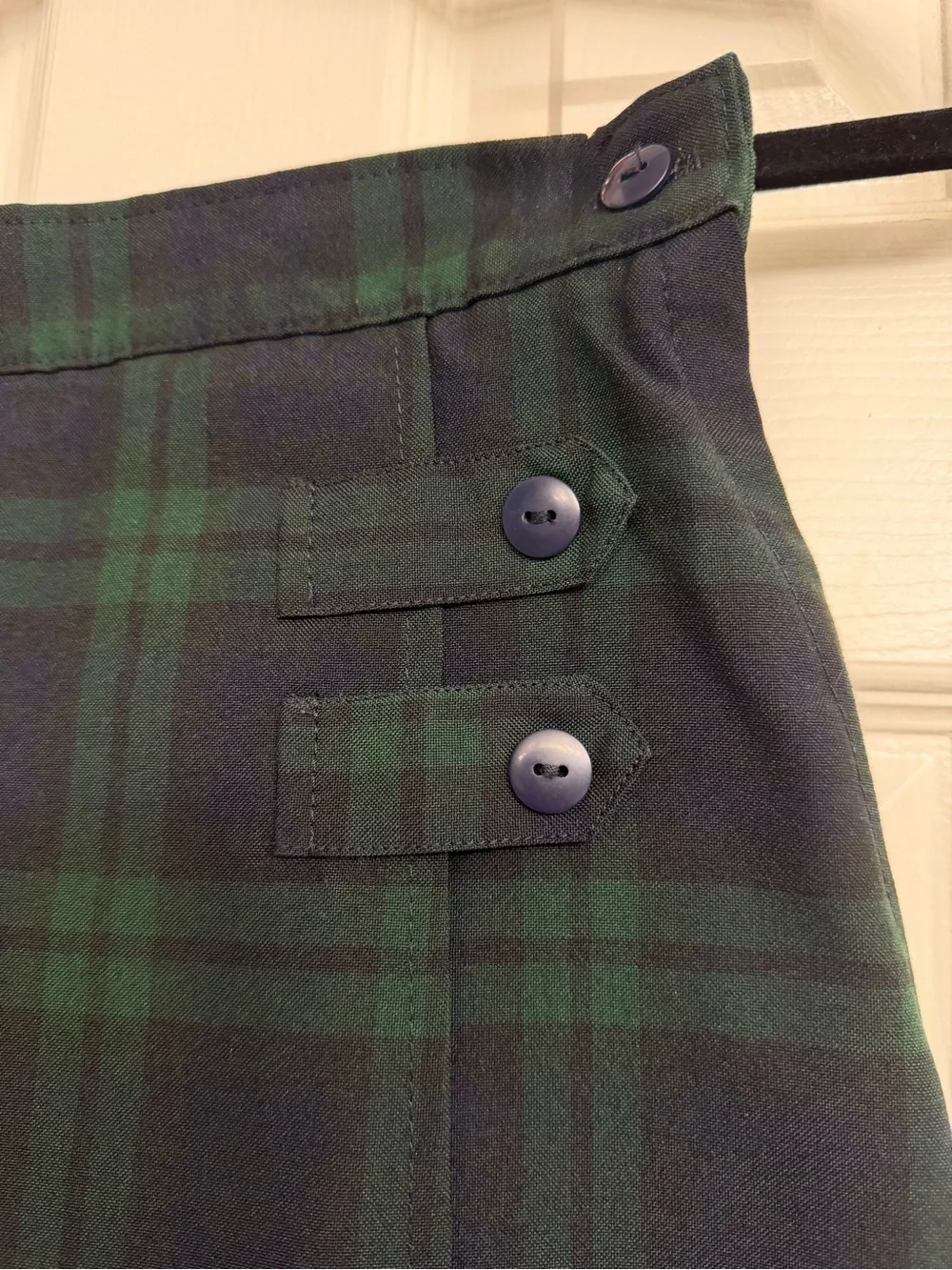 7116 Green and Navy Plaid Women’s A-Line Skirt Uniform